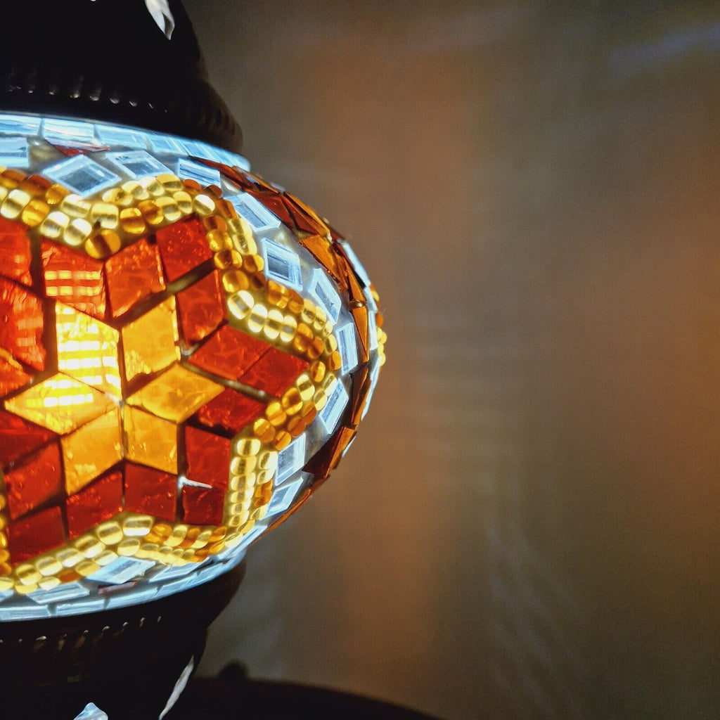 Turkish Moroccan Lamp Light Authentic Tiffany Style Glass Desk Table CE Tested