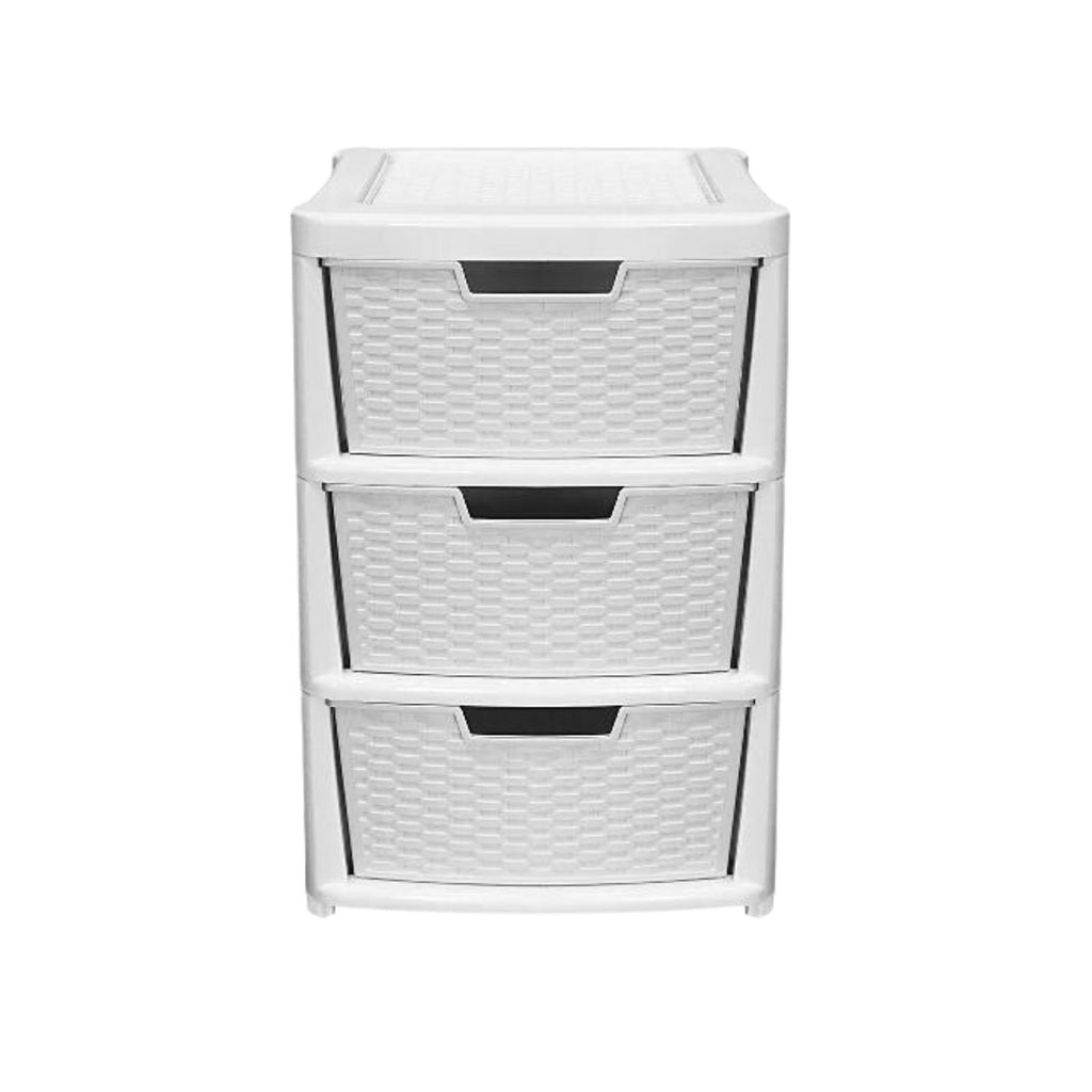 LARGE 3 PLASTIC DRAWER GREY - TOWER UNIT TROLLEY CHEST DRAWER SCHOOL OFFICE HOME