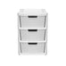 LARGE 3 PLASTIC DRAWER GREY - TOWER UNIT TROLLEY CHEST DRAWER SCHOOL OFFICE HOME