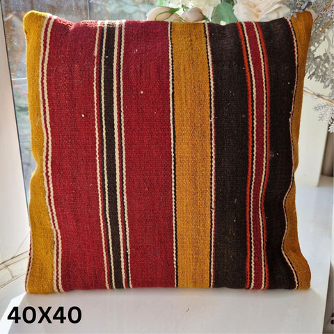 Turkish Moroccan Kilim Design Colourful Cushion Cover + Filler