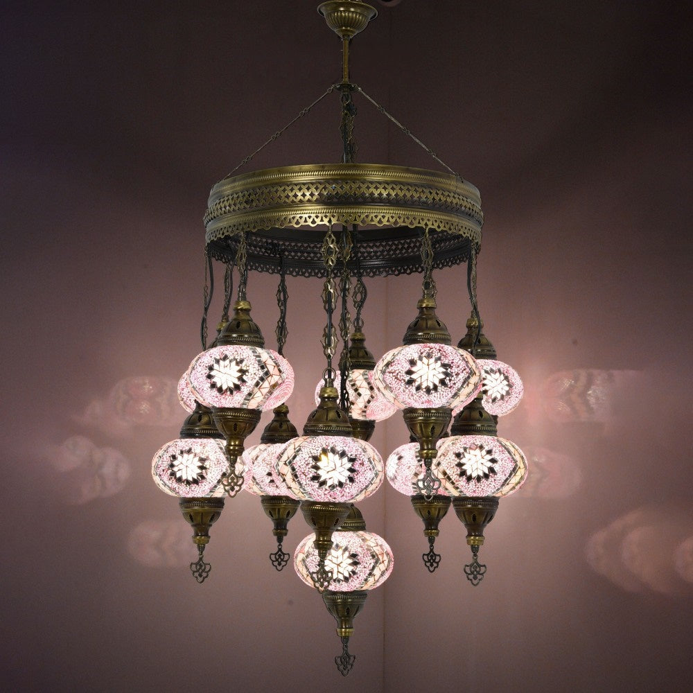 Customize 11 Globe Mosaic Sultan Chandeliers