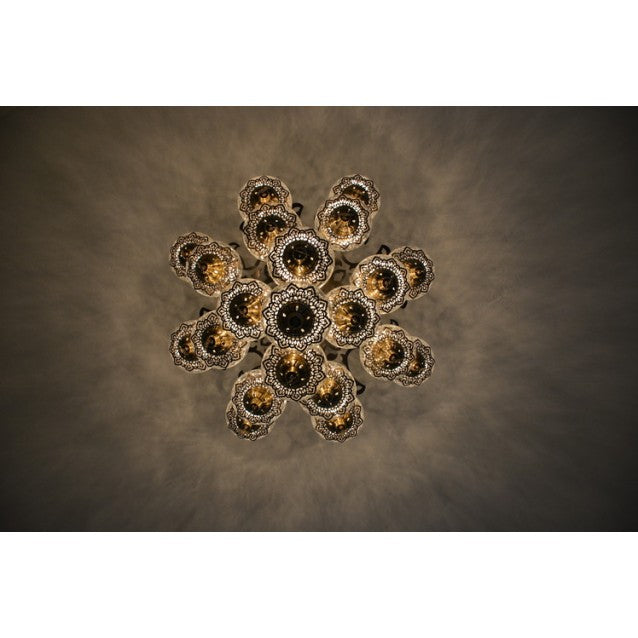 21 Globe Turkish Moroccan Luxury Chandelier (Crackle Clear)