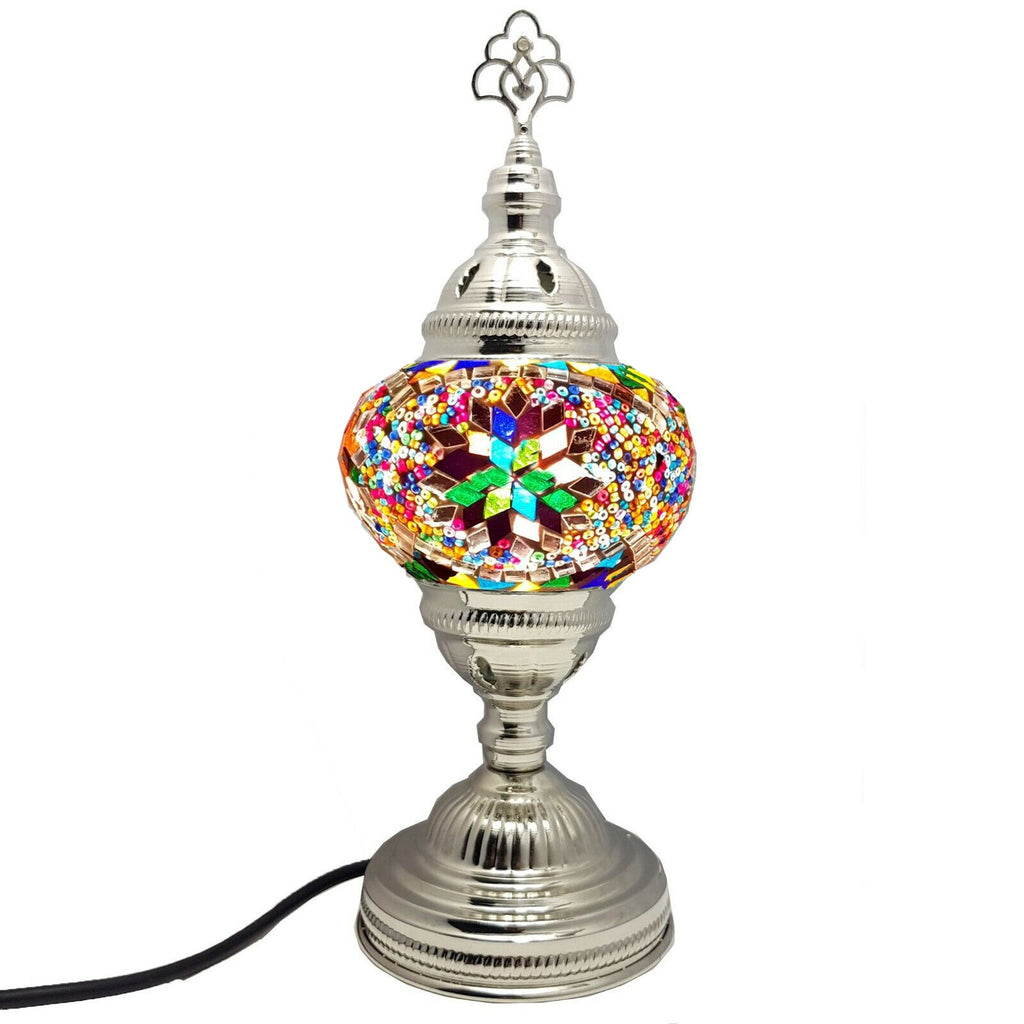 Marokkanische türkische Silbermosaik-Tischlampe