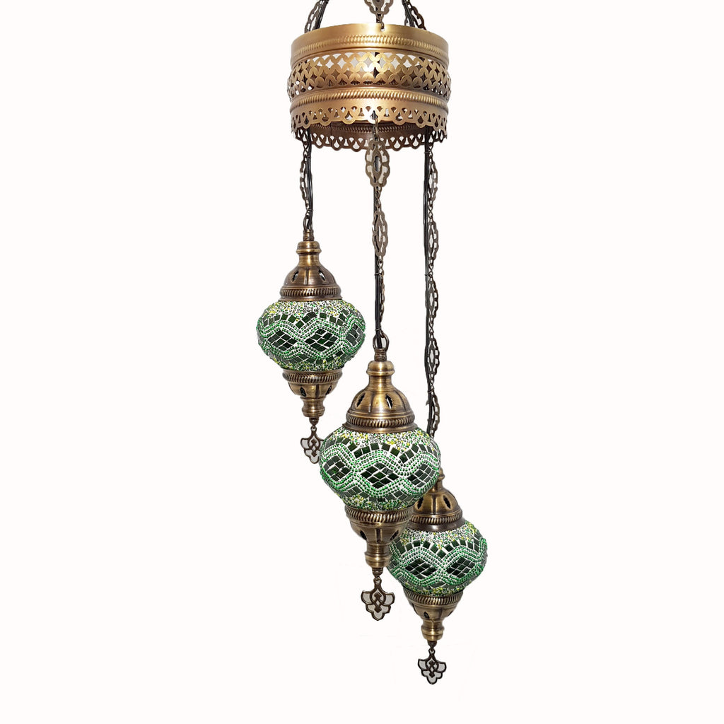 Turkish Chandeliers Moroccan Tiffany Style Glass Mosaic Hanging Lamp