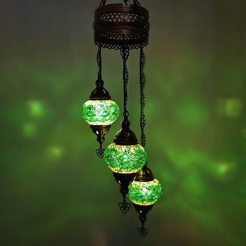 Turkish Chandeliers Moroccan Tiffany Style Glass Mosaic Hanging Lamp