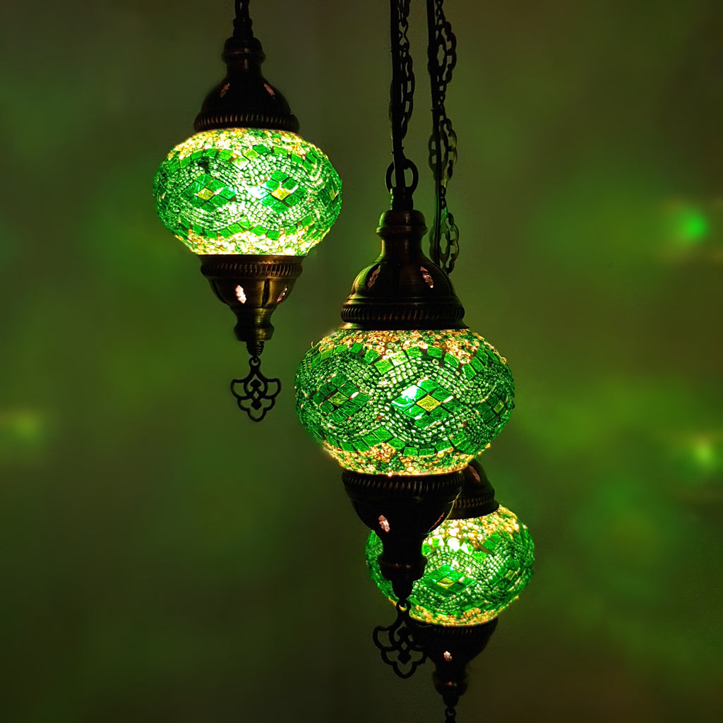 Turkish Chandeliers Moroccan Tiffany Style Glass Mosaic Hanging Lamp