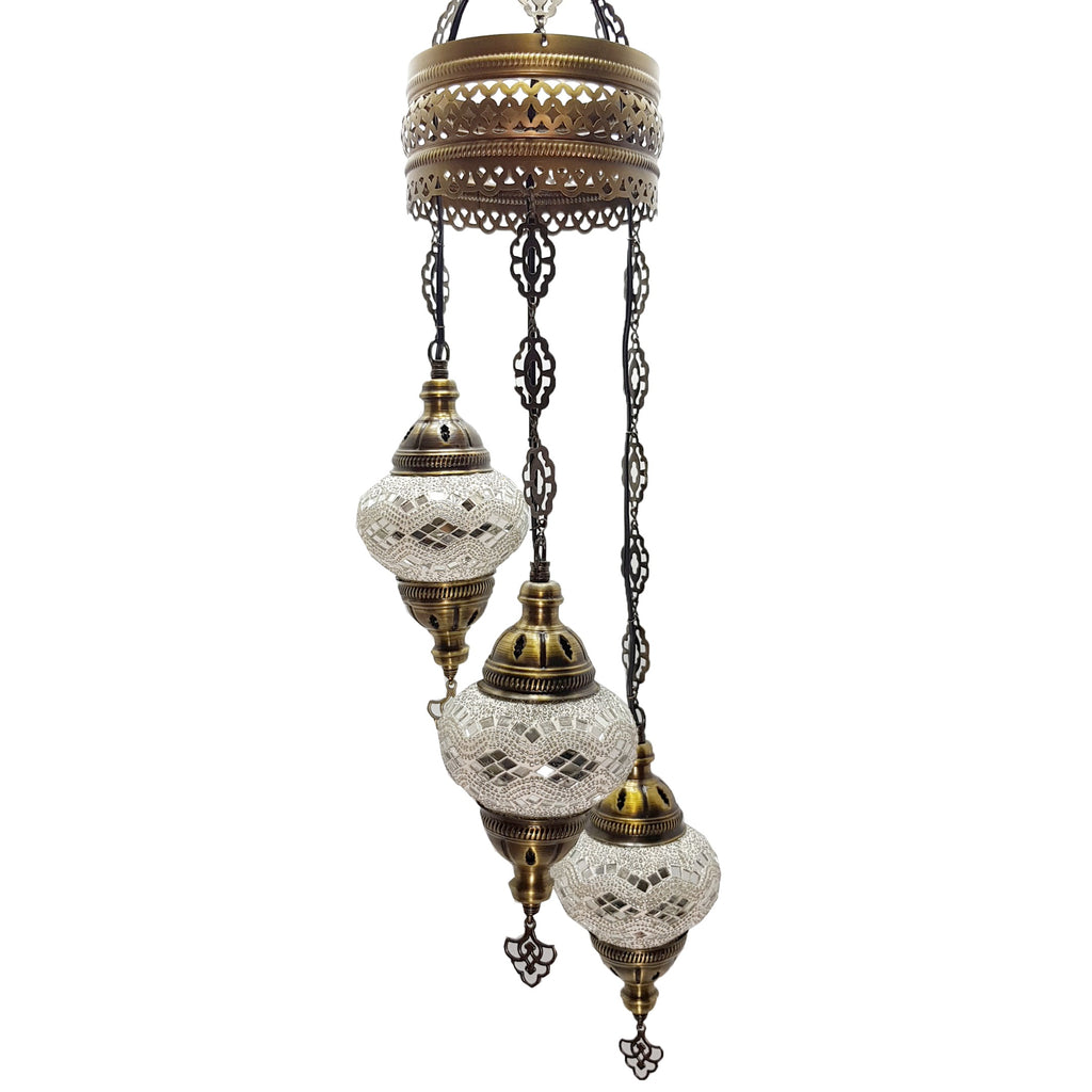 3 Ball Moroccan Turkish Style Chandelier W10