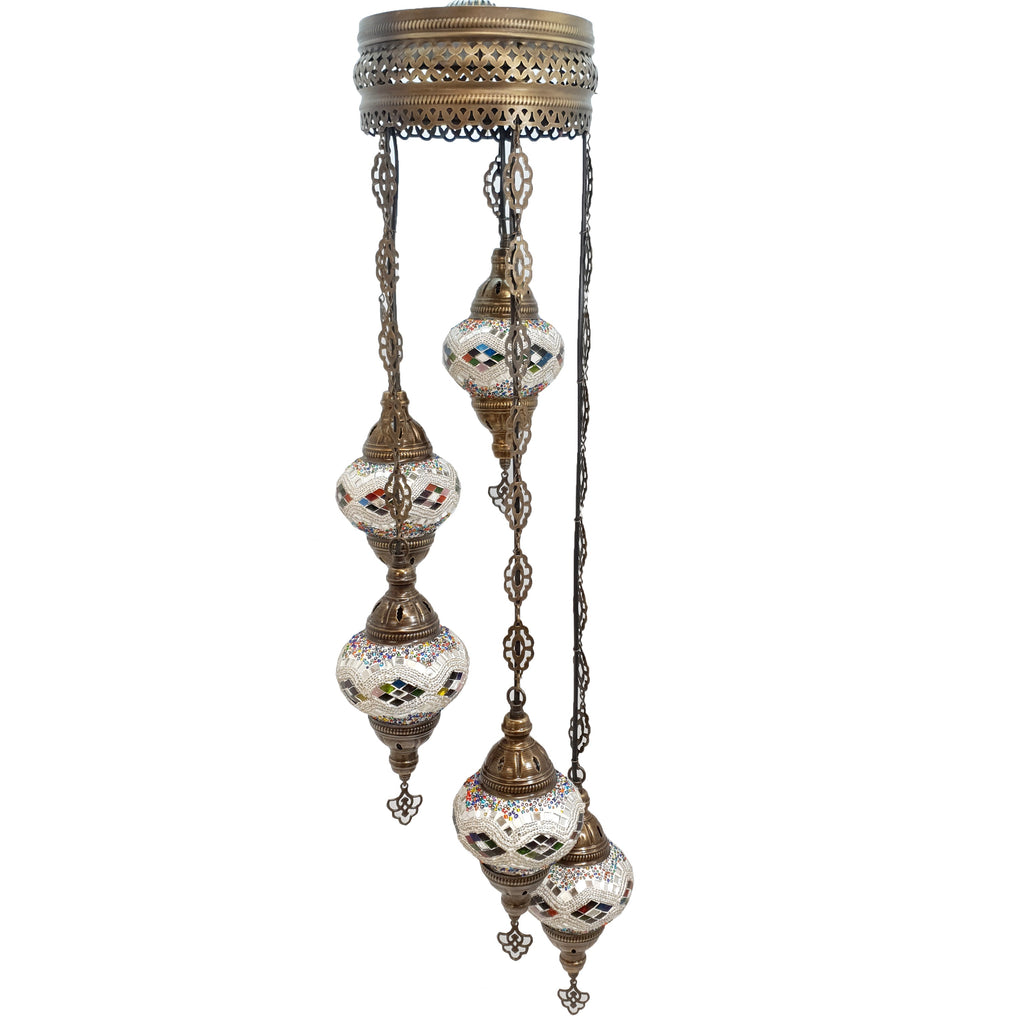 5 Ball Moroccan Turkish Style Chandelier MC11