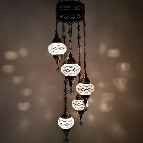 5 Ball Moroccan Turkish Style Chandelier W10