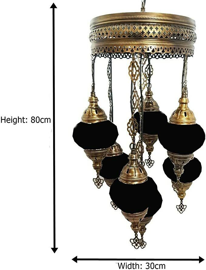 7 Ball Moroccan Turkish Style Chandelier MC4
