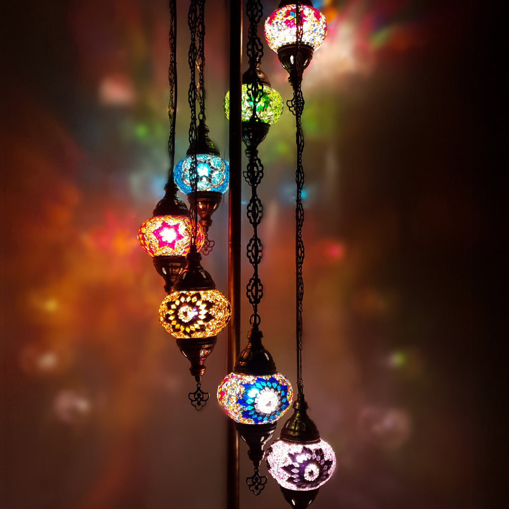 7 Ball Moroccan Turkish Style Floor Lamp MIX-1