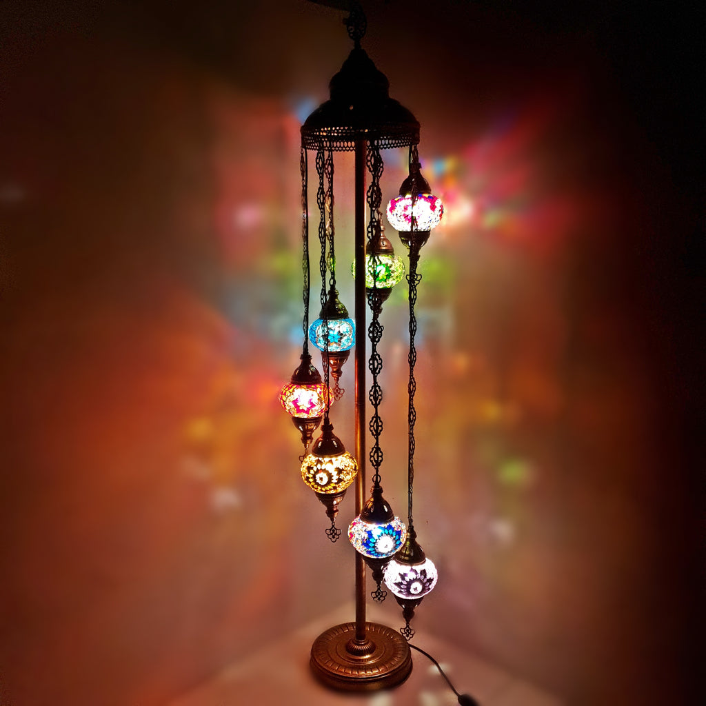 7 Ball Moroccan Turkish Style Floor Lamp MIX-1