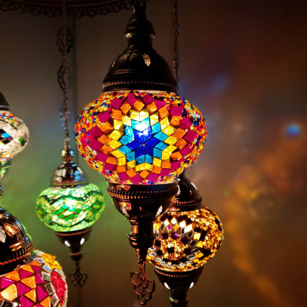 8 Ball Turkish Moroccan Style Chandelier MIX