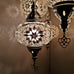 8 Ball Turkish Moroccan Style Chandelier White MIX -17cm