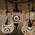 8 Ball Turkish Moroccan Style Chandelier White MIX -17cm