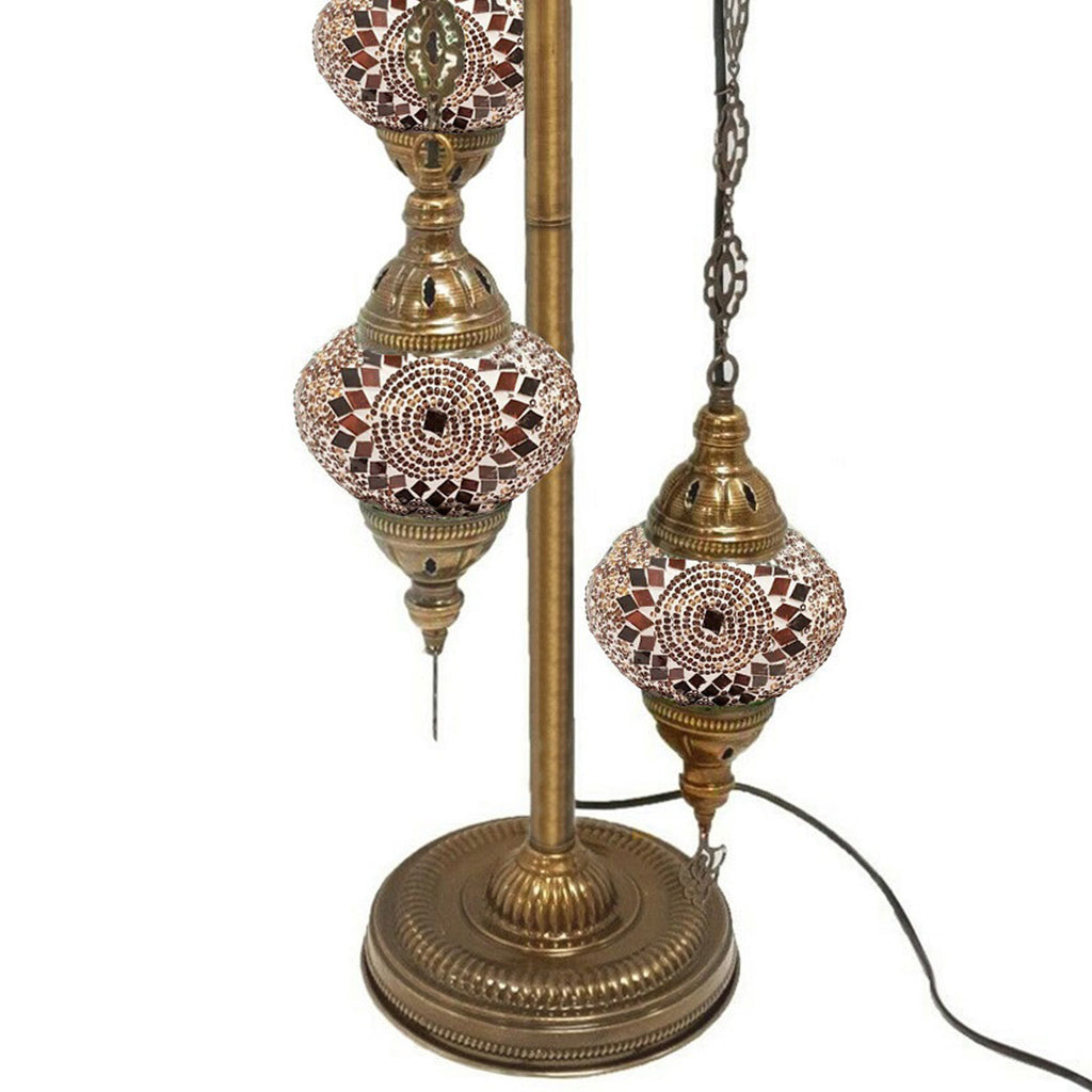 World Home Living Turkish Moroccan Floor Lamp Electric Light Eastern Bohemian Decorative Mosaic Glass CE certified