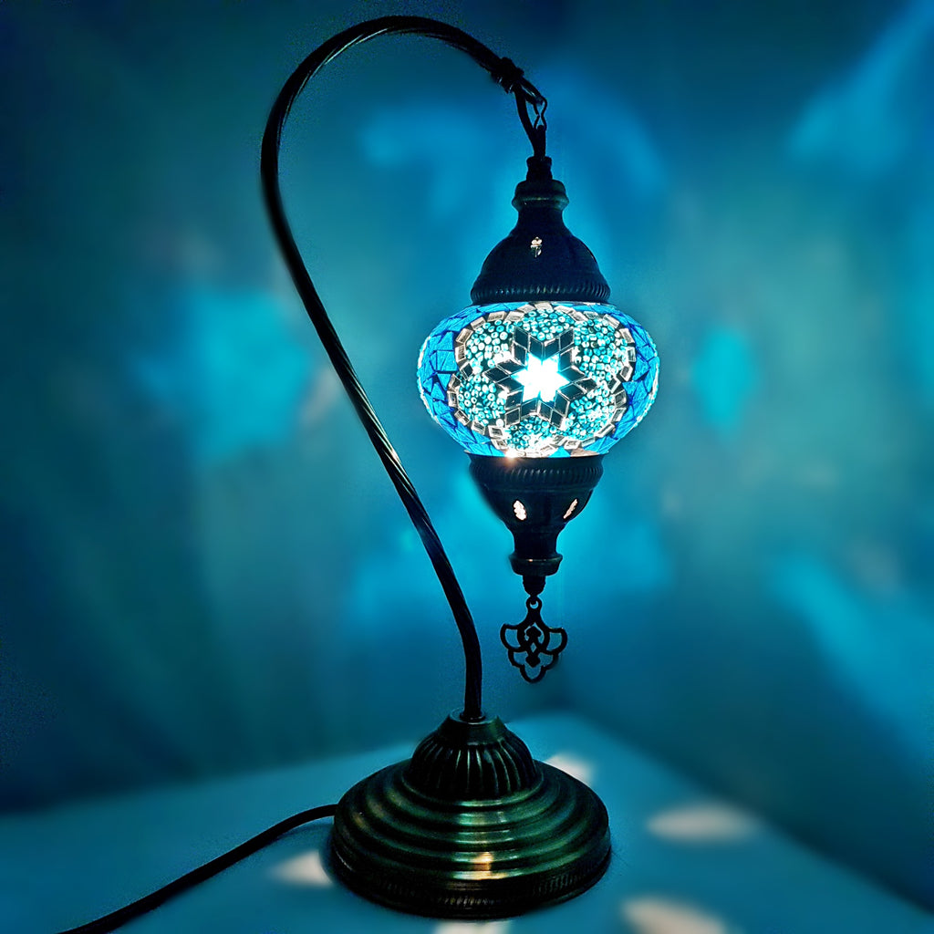 Türkisches Mosaik marokkanische Lampe Licht Tiffany Stil Glas Schreibtisch Tisch CE-geprüft