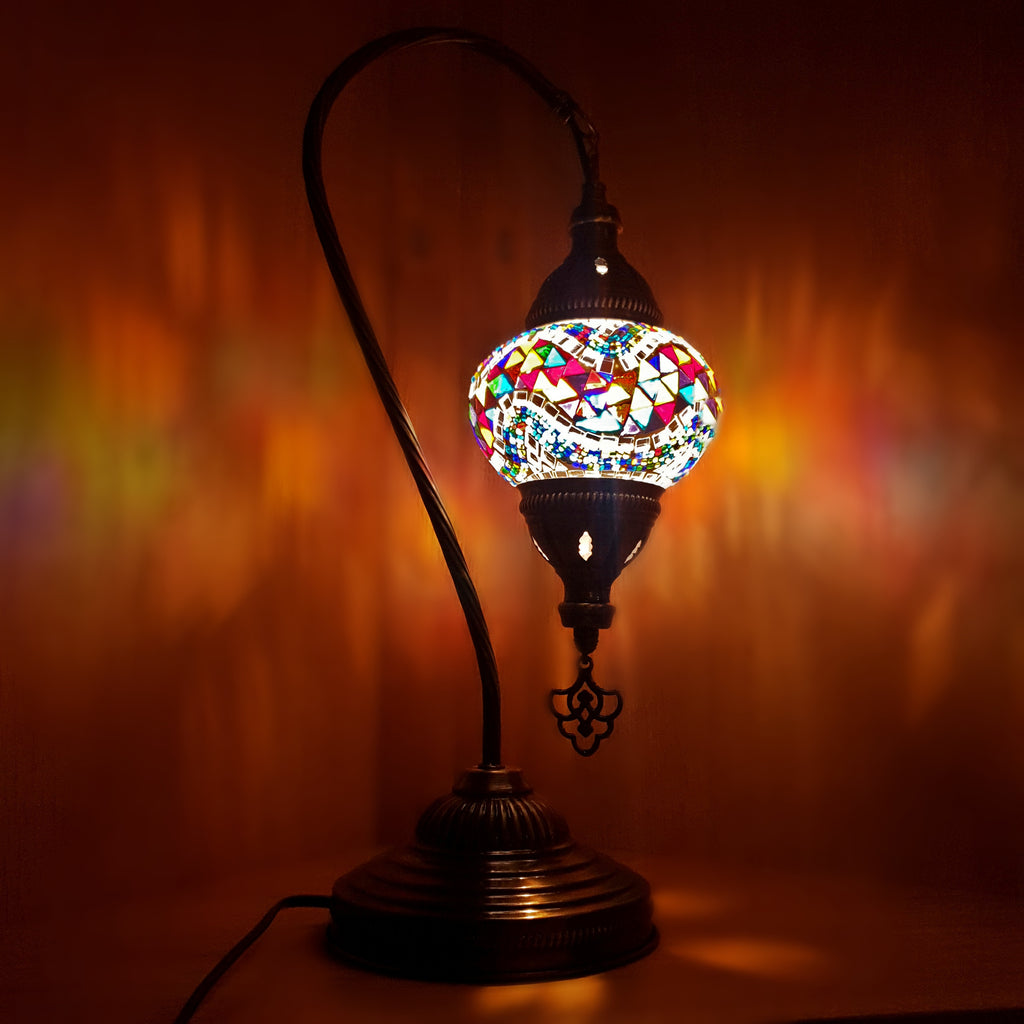 Türkisches Mosaik marokkanische Lampe Licht Tiffany Stil Glas Schreibtisch Tisch CE-geprüft