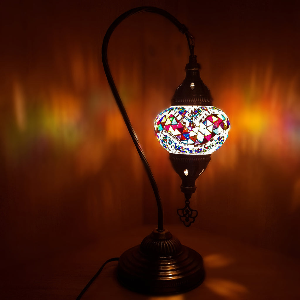 Türkisches Mosaik marokkanische Lampe Licht Tiffany Stil Glas Schreibtisch Tisch CE-geprüft