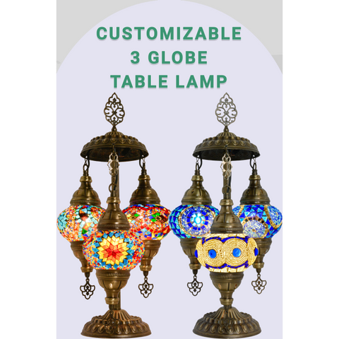 Customize 3 Globe Table Lamps