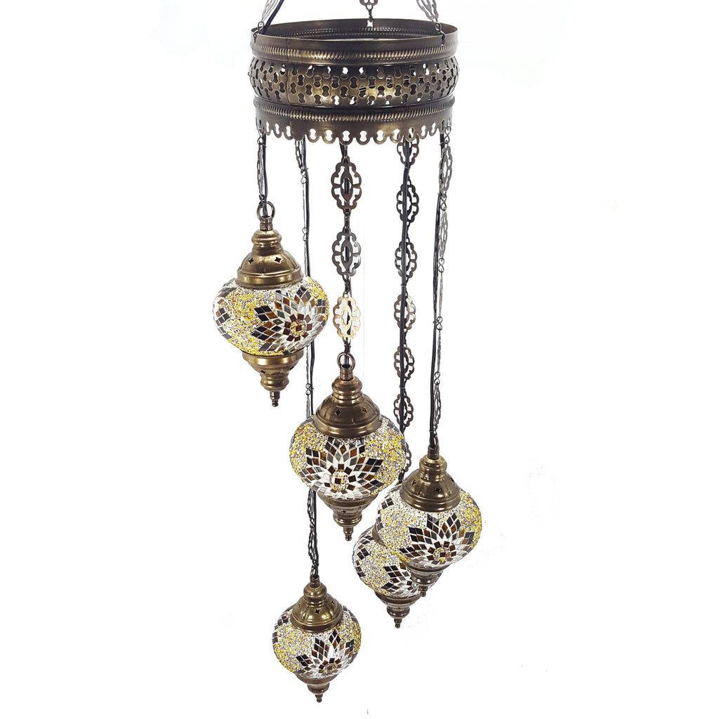 Turkish Chandeliers Moroccan Tiffany Style Glass Mosaic Hanging Lamp