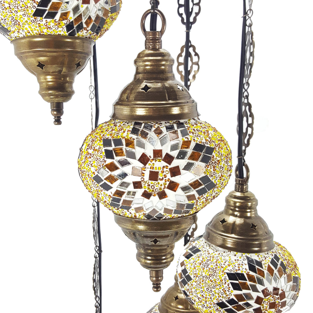 Turkish Chandeliers Moroccan Tiffany Style Glass Mosaic Hanging Lamp