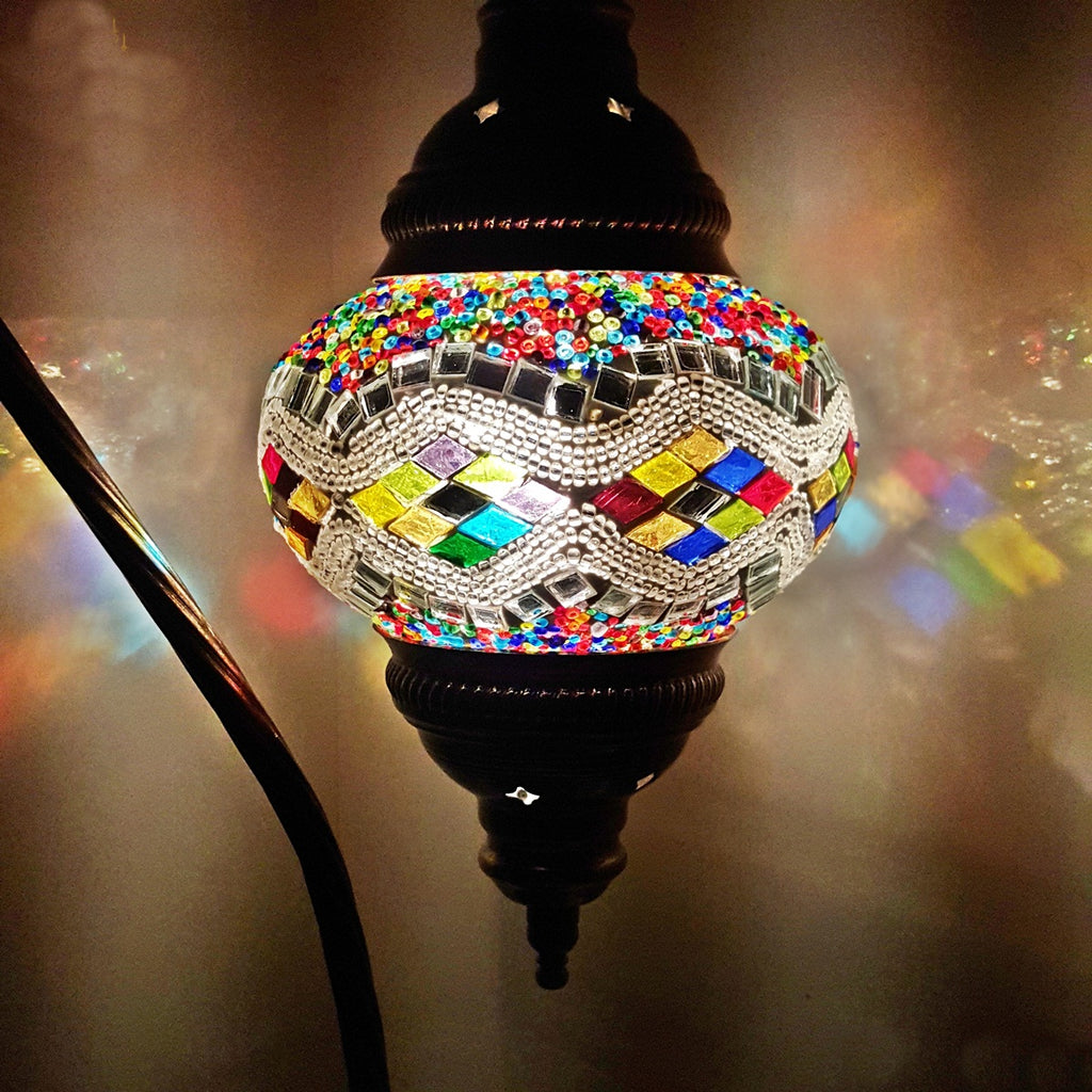 Türkisches Mosaik marokkanische Lampe Licht Tiffany Stil Glas Schreibtisch Tisch CE-geprüft
