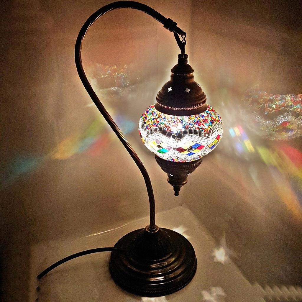 Türkisches Mosaik marokkanische Lampe Licht Tiffany Stil Glas Schreibtisch Tisch CE-geprüft