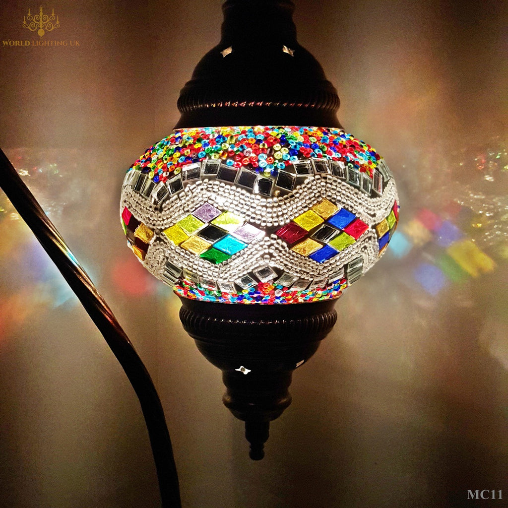 Türkisches Mosaik marokkanische Lampe Licht Tiffany Stil Glas Schreibtisch Tisch CE-geprüft