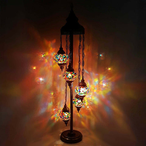 5 Ball Moroccan Turkish Style Floor Lamp MC3