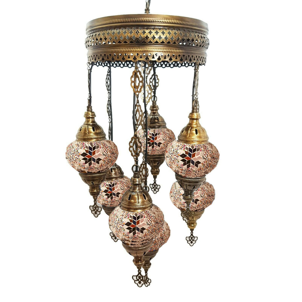 7 Ball Moroccan Turkish Style Chandelier MC4