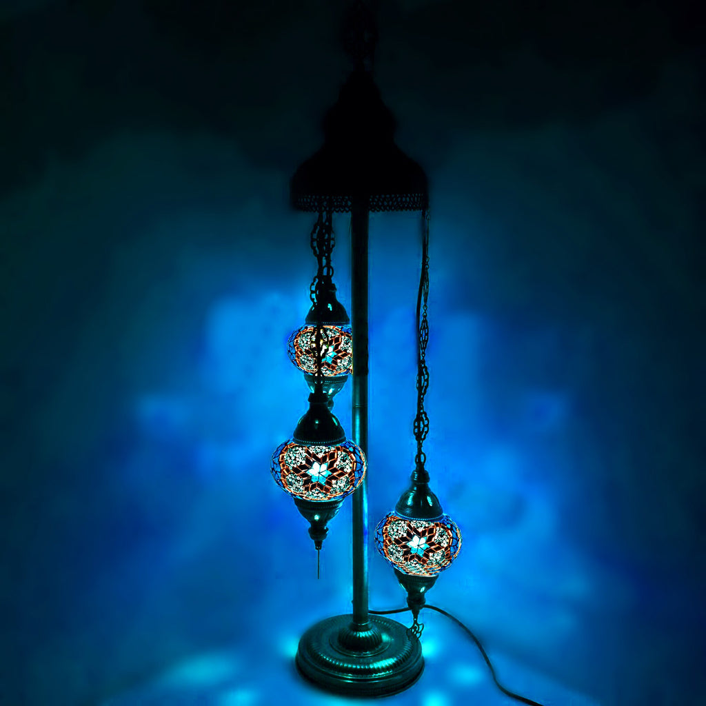 3 Ball Moroccan Turkish Style Floor Lamp B4A