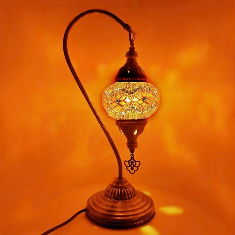 Turkish Mosaic Moroccan Lamp Light Tiffany Style Glass Desk Table CE Tested