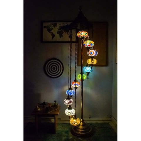 Customize Turkish Moroccan 11 Globe Floor Lamps