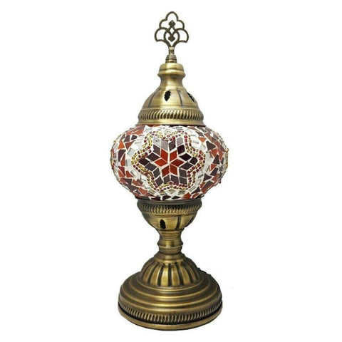 Battery Operated Mosaic Turkish  Table Lamp MEDIUM GLASS - MC8