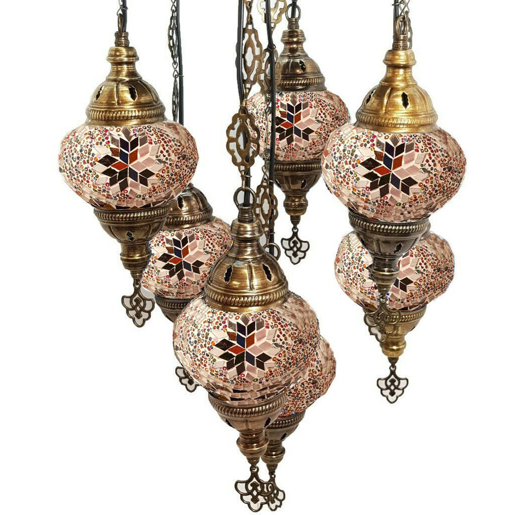 7 Ball Moroccan Turkish Style Chandelier MC4