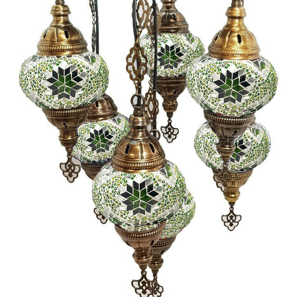 Candelabro de estilo turco marroquí de 7 bolas GR1