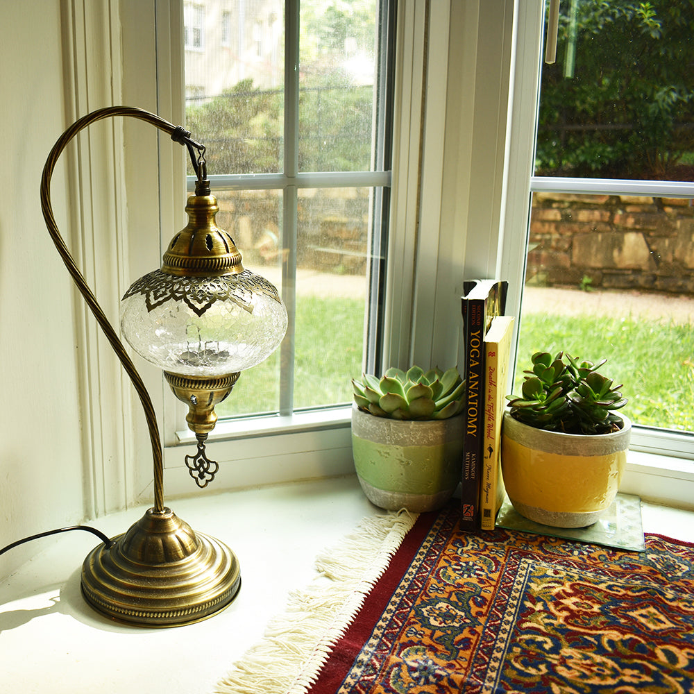 Lámpara de mesa grande cisne marroquí turco