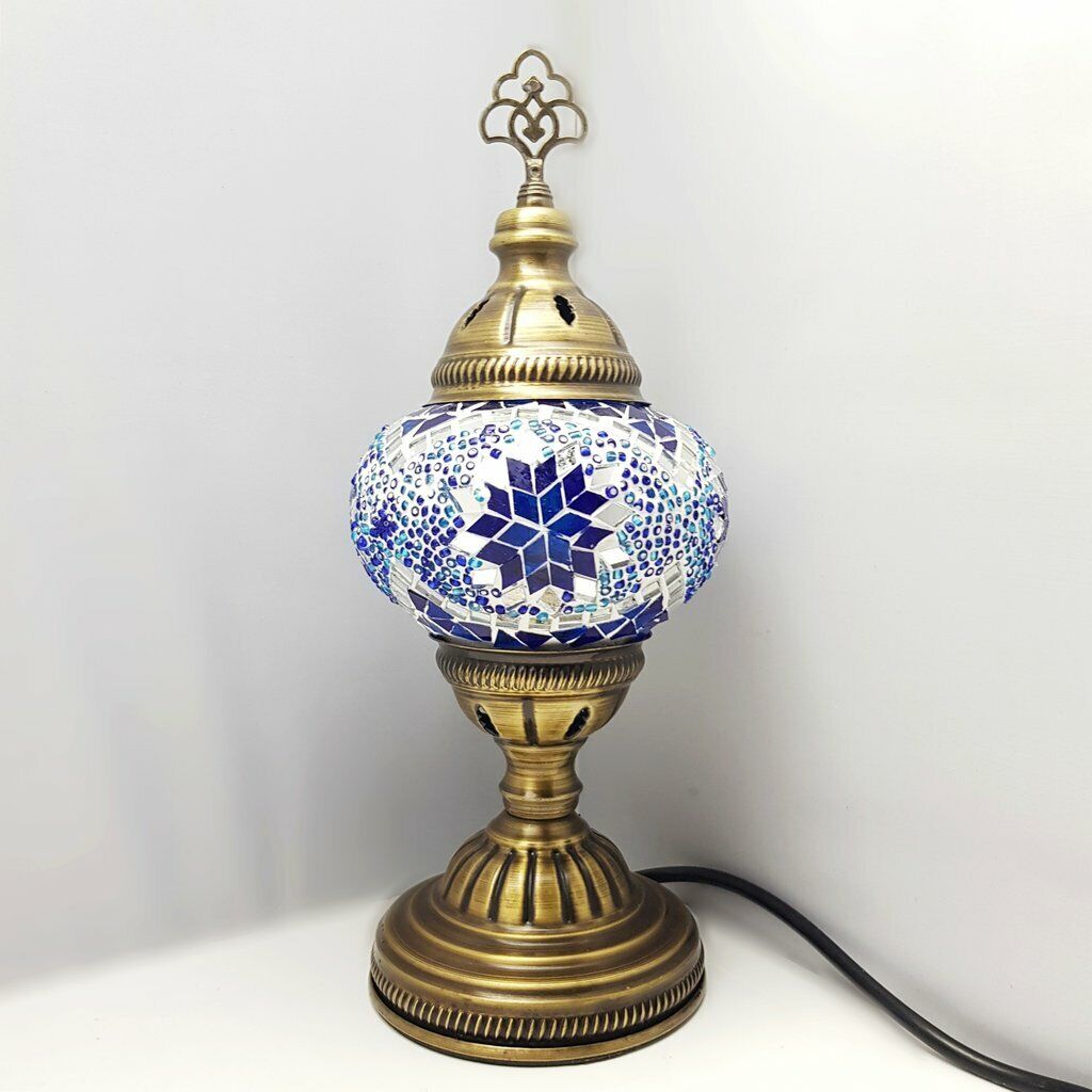 Turkish Moroccan Lamp Light Authentic Tiffany Style Glass Desk Table CE Tested