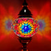 Moroccan Turkish Silver Mosaic Table Lamp