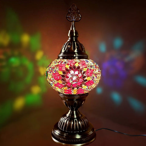 Turkish Moroccan Lamp Light Authentic Tiffany Style Glass Desk Table CE Tested