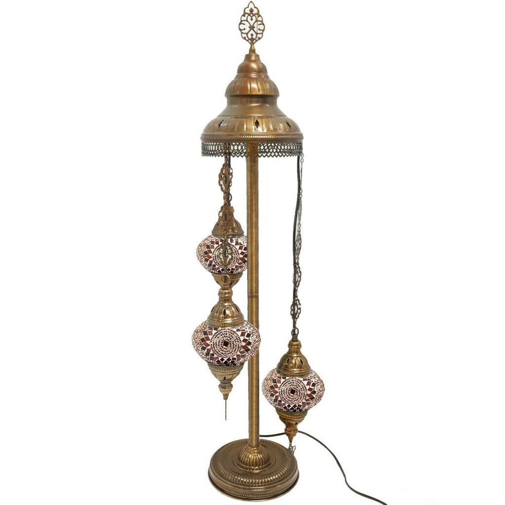 World Home Living Turkish Moroccan Floor Lamp Electric Light Eastern Bohemian Decorative Mosaic Glass CE certified