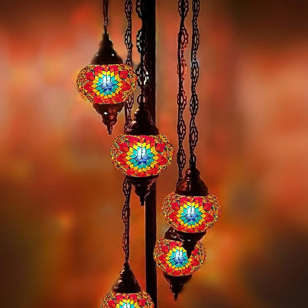5 Ball Moroccan Turkish Style Floor Lamp MC7