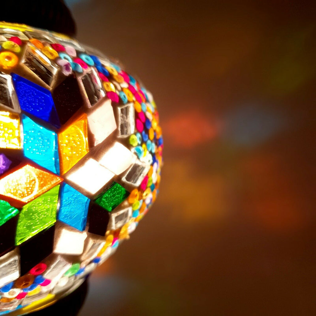 Luz de lámpara marroquí turca Auténtica mesa de escritorio de vidrio estilo Tiffany CE probada