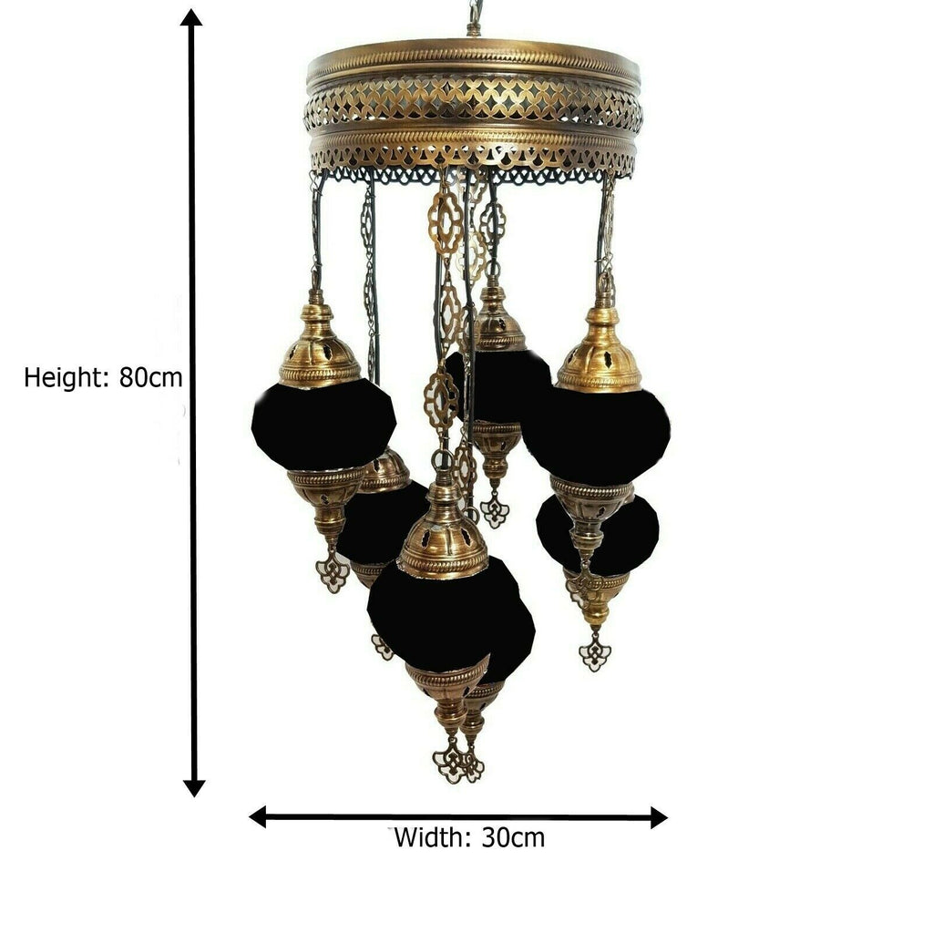 Ersatz-Kronleuchter mit 7 Kugeln, nur Metallteil