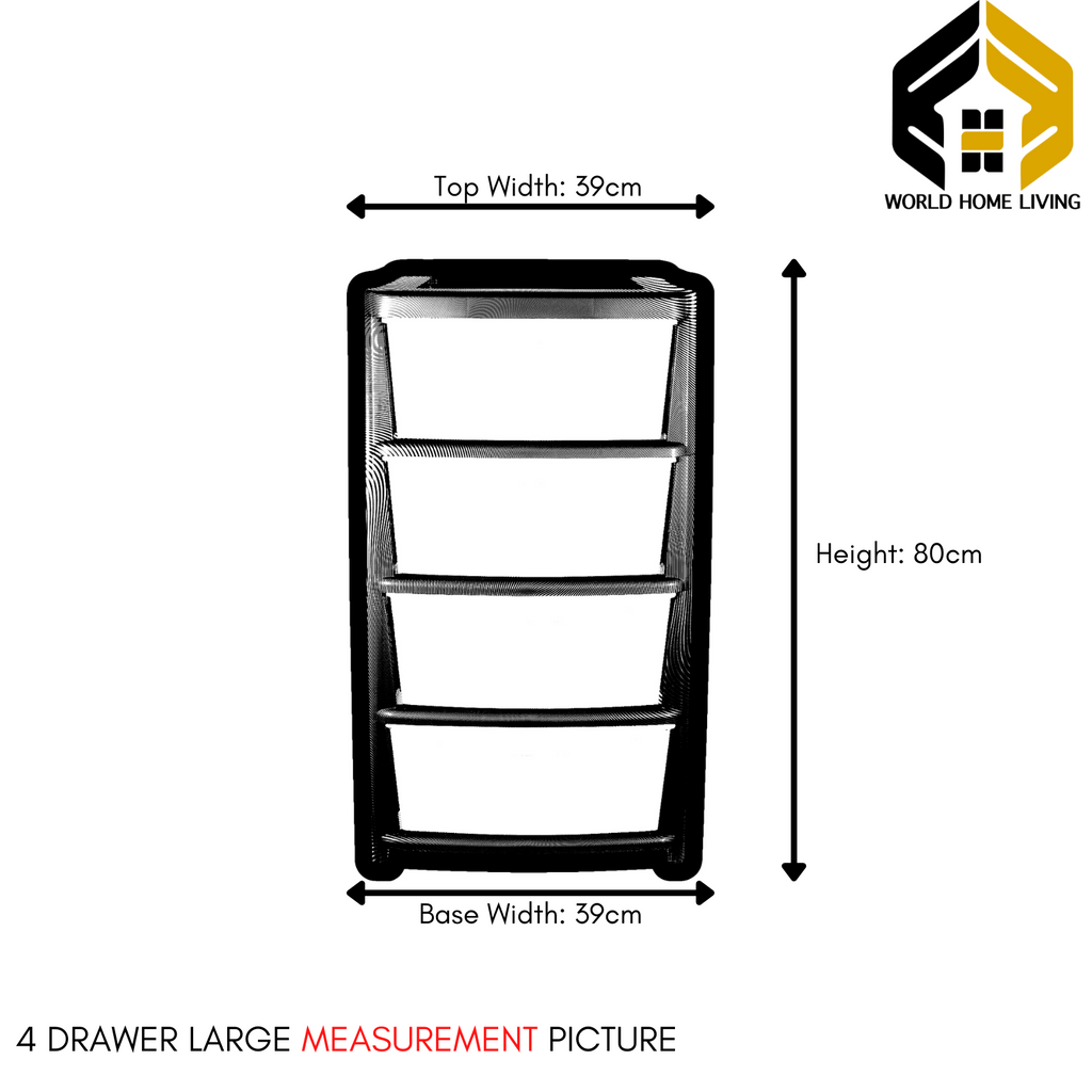 GRANDE 4 CAJONES GRIS - MÓDULO TORRE CARRO CÓMODA CAJÓN ESCUELA OFICINA HOGAR