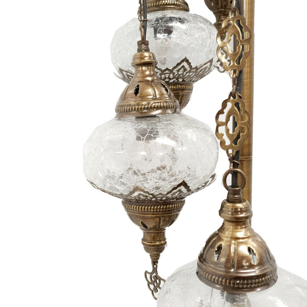 7IN1 Turkish Moroccan Style Floor Lamp Large Ottoman Glass GLA17OTO