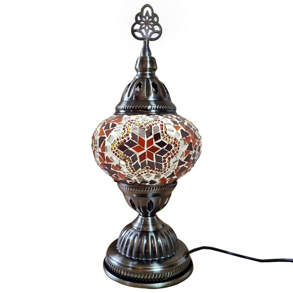 Turkish Moroccan Lamp Light Authentic Tiffany Style Glass Desk Table CE Tested