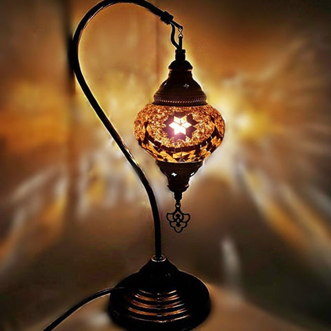 Türkisches Mosaik marokkanische Lampe Licht Tiffany Stil Glas Schreibtisch Tisch CE-geprüft