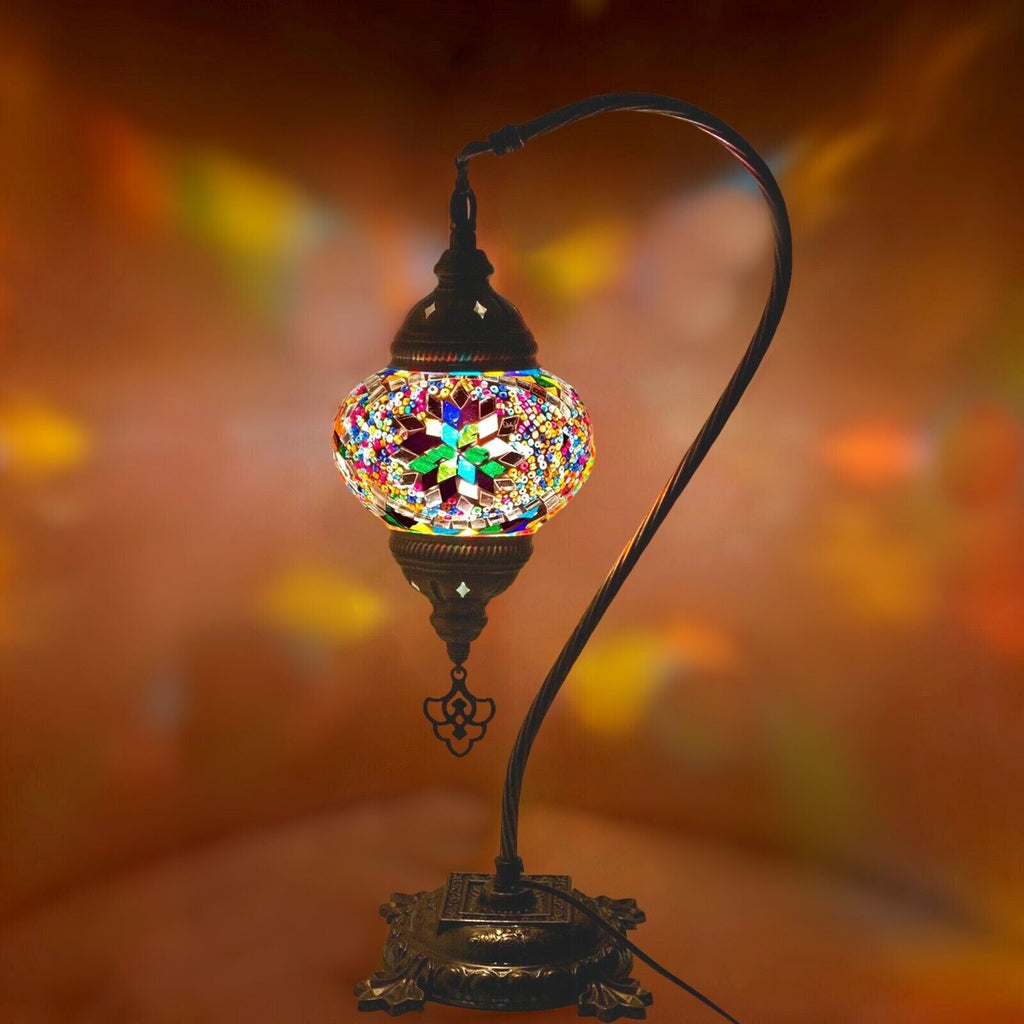 Mosaico turco Lámpara marroquí Luz Estilo Tiffany Mesa de escritorio de vidrio CE probado